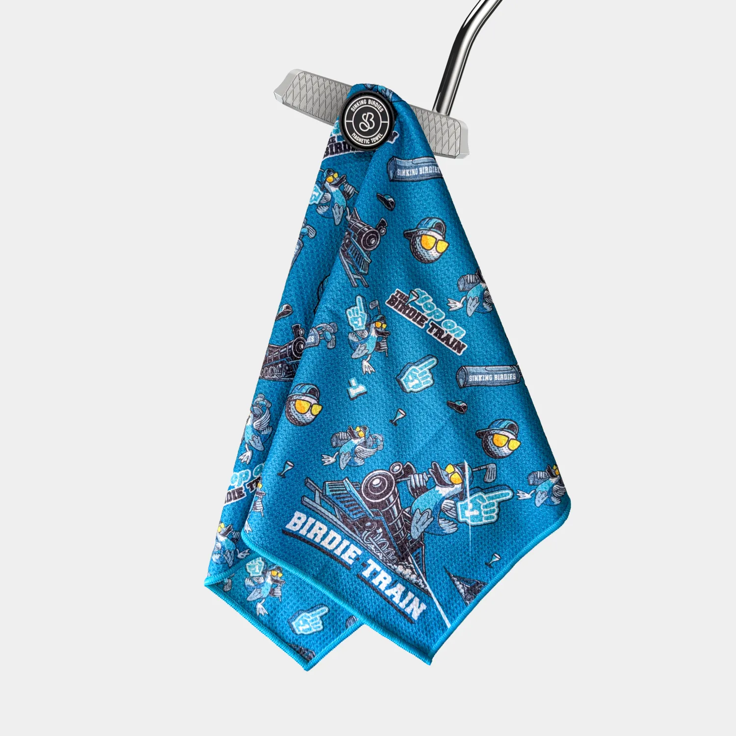 Birdie Train Magnetic Golf Towel - Image 4