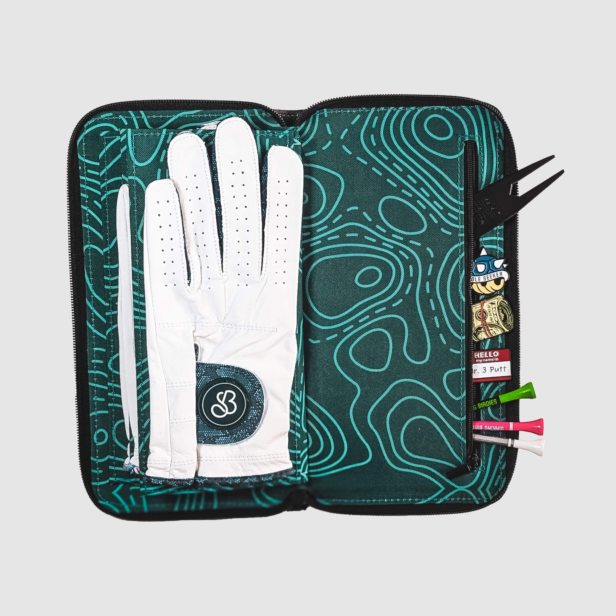 Leather golf glove case - Image 7